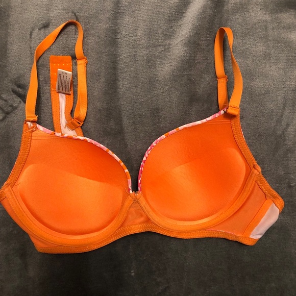 Orange Push-Up T-Shirt Bra - Picture 3 of 3
